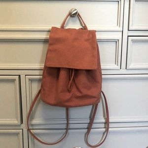 Baggu SM Cotton Drawstring Backpack in Terracotta
